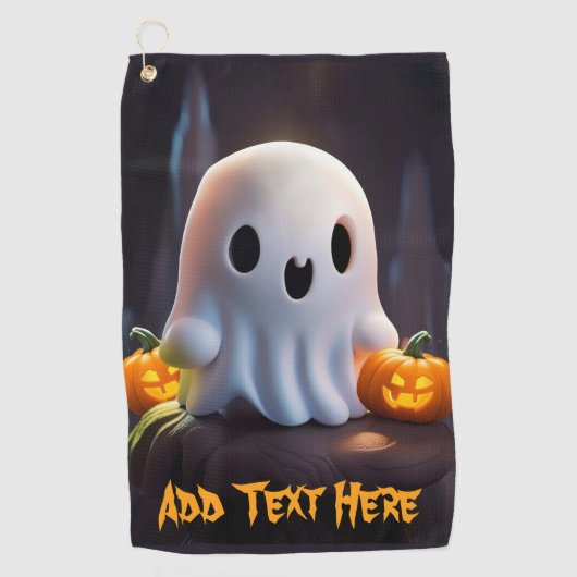 Serviette De Golf Baby Ghost Déplaisant mignon caractère Halloween (Devant)
