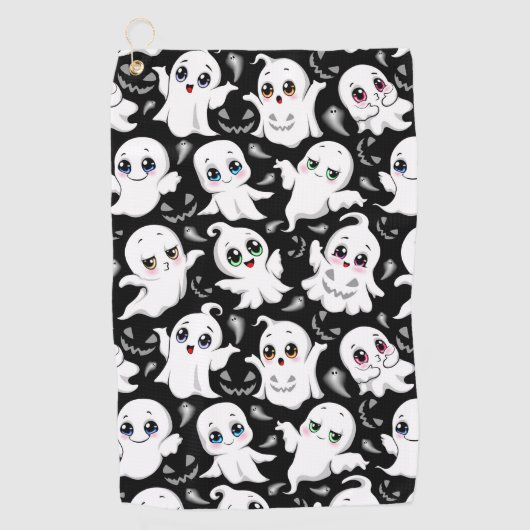 Serviette De Golf Baby Ghosts Éffrayant mignon Halloween humeur (Devant)