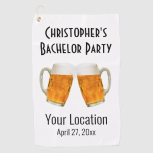 Serviette De Golf Bachelor Party Bière Cheer Mariage