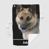 Serviette De Golf Back Custom Name Dog Photo Personalized (En situation)