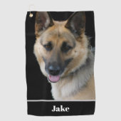 Serviette De Golf Back Custom Name Dog Photo Personalized (Devant)