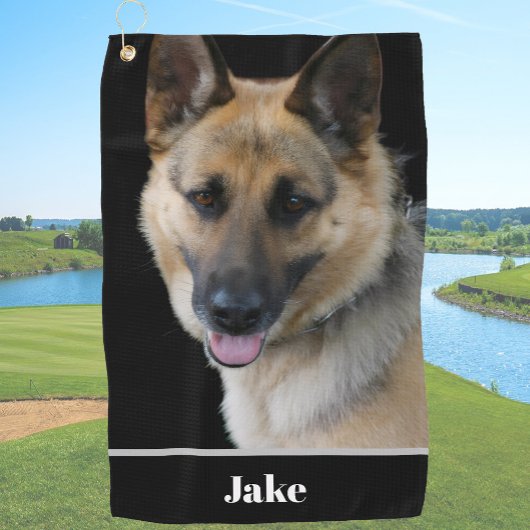 Serviette De Golf Back Custom Name Dog Photo Personalized