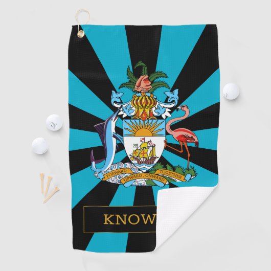 Serviette De Golf Bahamas Golf & premium Bahamas Drapeau / Patriotes (En situation)