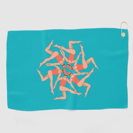 Serviette De Golf Baigneurs - Chorégraphie de natation synchronisée (Horizontal)