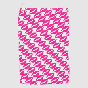 Serviette De Golf Baisers rose blanc mignon motif cravate Coque-Mate