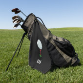 Serviette De Golf Bal de golf sur les initiés noirs (Vert)