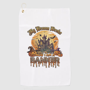 Serviette De Golf Balai Banquier Cassé Maison Hantée Halloween Sorci