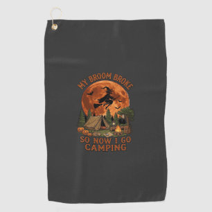 Serviette De Golf Balai Casse Halloween Sorcière Camping Tente Feu d