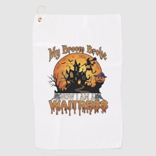 Serviette De Golf Balai Cassé Serveuse Halloween Sorcière Maison Han
