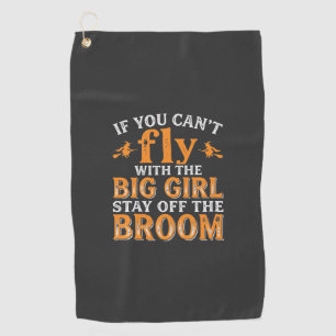 Serviette De Golf Balai de grande fille Citation de sorcière d'Hallo