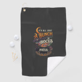 Serviette De Golf Balai de sorcière Hocus Pocus Chat noir Chaudron m (En situation)