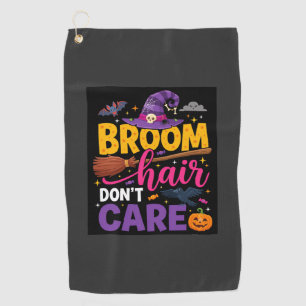 Serviette De Golf Balai d'Halloween Cheveux S'en Fout Citation de So