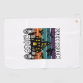 Serviette De Golf Balais Gratuits Halloween Maison Hantée Sorcière S (Horizontal)