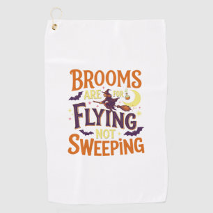 Serviette De Golf Balais Volants Balayant Sorcière de Halloween Lune