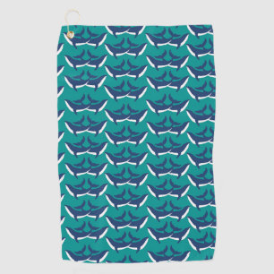 Serviette De Golf Baleines Animal Marin Vert Océan Mammifère Marin