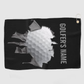 Serviette De Golf Balle de golf Torn (personnalisable) (Horizontal)