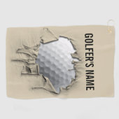 Serviette De Golf Balle de golf Torn (personnalisable) (Horizontal)