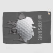 Serviette De Golf Balle de golf Torn (personnalisable) (Horizontal)
