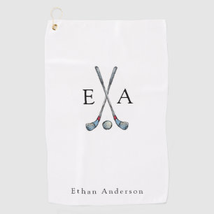 Serviette De Golf Balles de golf avec monogramme personnalisé 