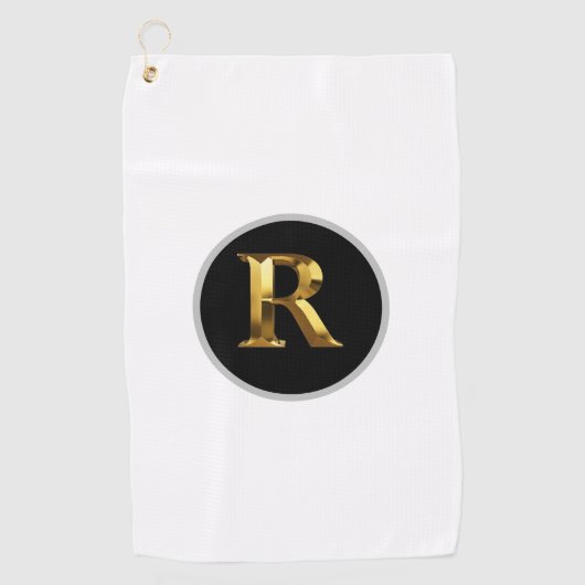 Serviette De Golf Balles de Golf Personnalisées avec Monogramme (Devant)