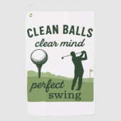 Serviette De Golf Balles propres Clair esprit Parfait Swing Amusant (Devant)