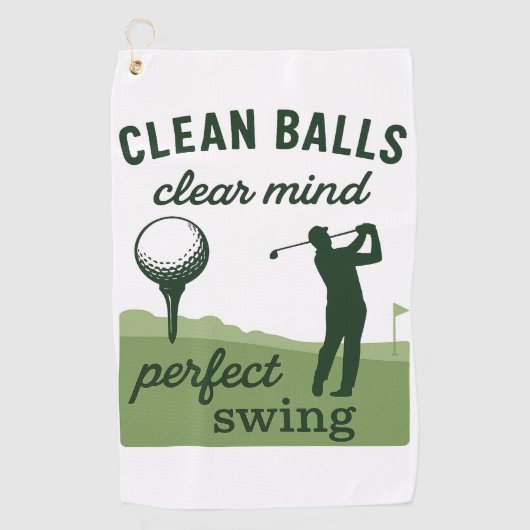 Serviette De Golf Balles propres Clair esprit Parfait Swing Amusant (Devant)