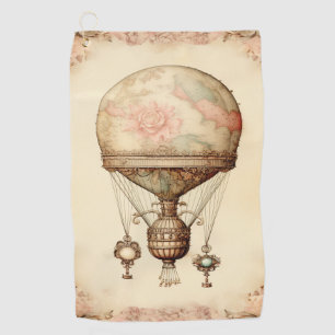 Serviette De Golf Ballon vintage vapeur à air chaud Floral