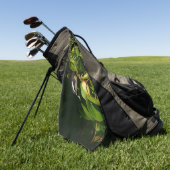 Serviette De Golf Bananaquit Bird Mange Photographie tropicale (Vert)