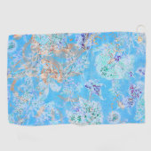 Serviette De Golf Bandana florale pastel bleu clair (Horizontal)