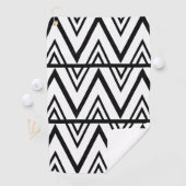 Serviette De Golf Bande Chevron Noir Blanc Blancs Bande Chevron (En situation)