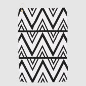 Serviette De Golf Bande Chevron Noir Blanc Blancs Bande Chevron (Devant)