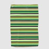 Serviette De Golf Bandes blanches vert mignonne (Devant)