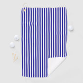 Serviette de golf Bandes bleues Ancre rouge (En situation)