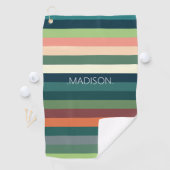 Serviette De Golf Bandes de couleurs personnalisées (En situation)