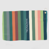 Serviette De Golf Bandes de couleurs personnalisées (Horizontal)