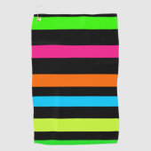Serviette De Golf Bandes de néon (Devant)