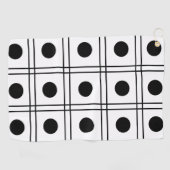 Serviette De Golf Bandes de points Polka (Horizontal)