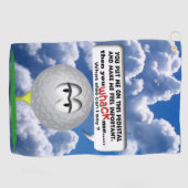 Serviette De Golf Bandes dessinées de golf (Horizontal)