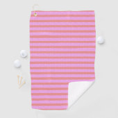 Serviette De Golf Bandes géométriques roses (En situation)