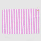 Serviette De Golf Bandes géométriques violettes claires (Horizontal)
