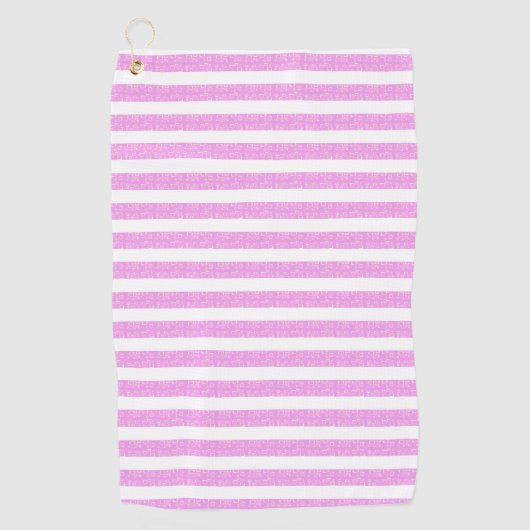 Serviette De Golf Bandes géométriques violettes claires (Devant)