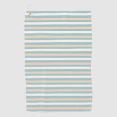 Serviette De Golf Bandes pastel bleues, blanches et bleues (Devant)