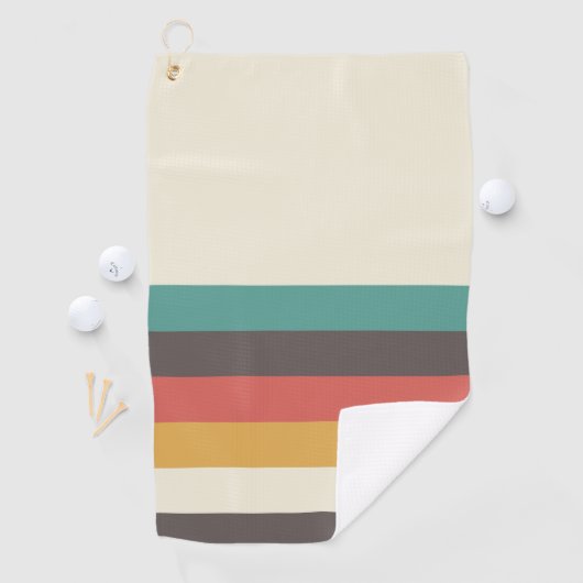 Serviette De Golf Bandes rétro classiques (En situation)