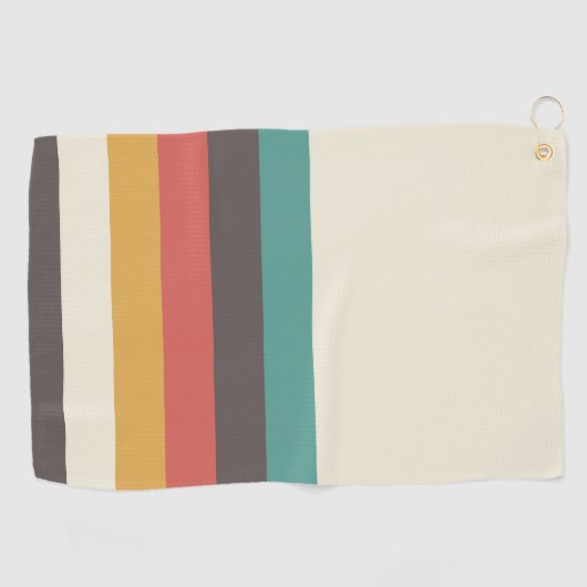 Serviette De Golf Bandes rétro classiques (Horizontal)