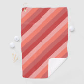 Serviette De Golf Bandes roses de corail (En situation)