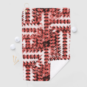 Serviette De Golf Bandes rouges croisées avec dégradé ou poli