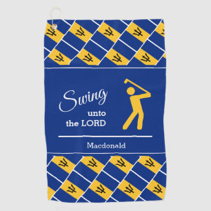 Serviette De Golf BARBADE personnalisé Swing Unto The Lord chrétien