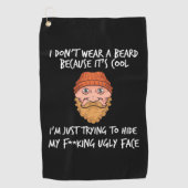 Serviette De Golf Barbe Il Est Cool (Devant)