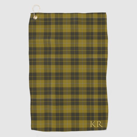 Serviette De Golf Barclay Tartan avec vos initiales, Scottish Plaid (Devant)
