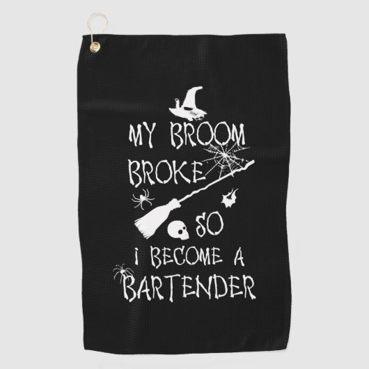 Serviette De Golf Bartender Halloween (Devant)